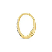 Charmables 10K Yellow Gold Diamond Single Hoop Earring