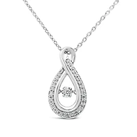 Dancing Diamonds Sterling Silver 0.14CTW Diamond Pendant
