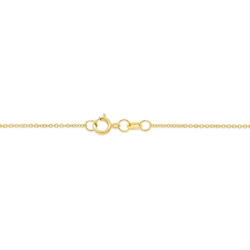 10K Yellow Gold Diamond Love Knot Pendant