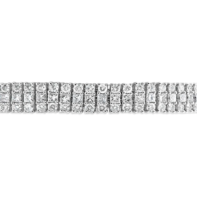 14K White Gold 10CTW Diamond Tennis Bracelet