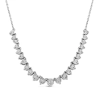 Bella Moda Sterling Silver 0.23CTW Diamond Necklace