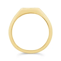Charmables 10K Yellow Gold Diamond Moon & Star Signet Ring