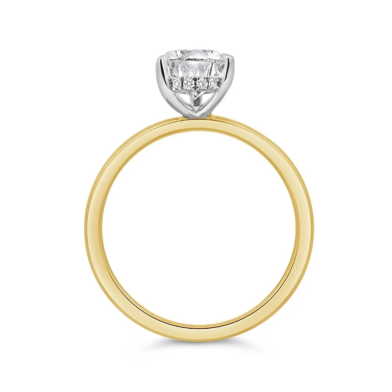 New Brilliance 14K Yellow Gold Lab Grown 2.08CTW Pear Cut Diamond Ring