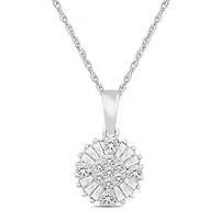 Bouquet 10K White Gold 0.38CTW Diamond Pendant