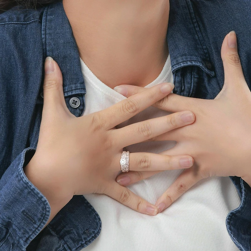 Julianna B 10K White Gold Aquamarine Created White Sapphire Diamond Bridal Set