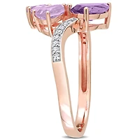 Julianna B 14K Rose Gold Amethyst and Diamond Ring