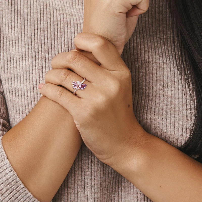 Julianna B 14K Rose Gold Amethyst and Diamond Ring