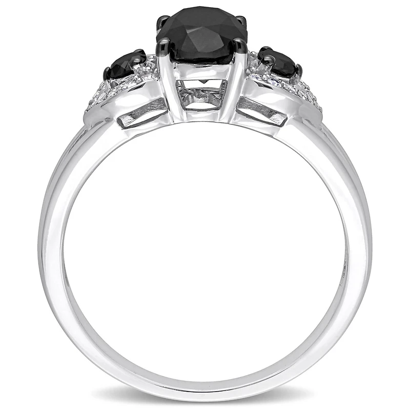 Julianna B 10K White Gold Black & White 1.46CTW Diamond Ring