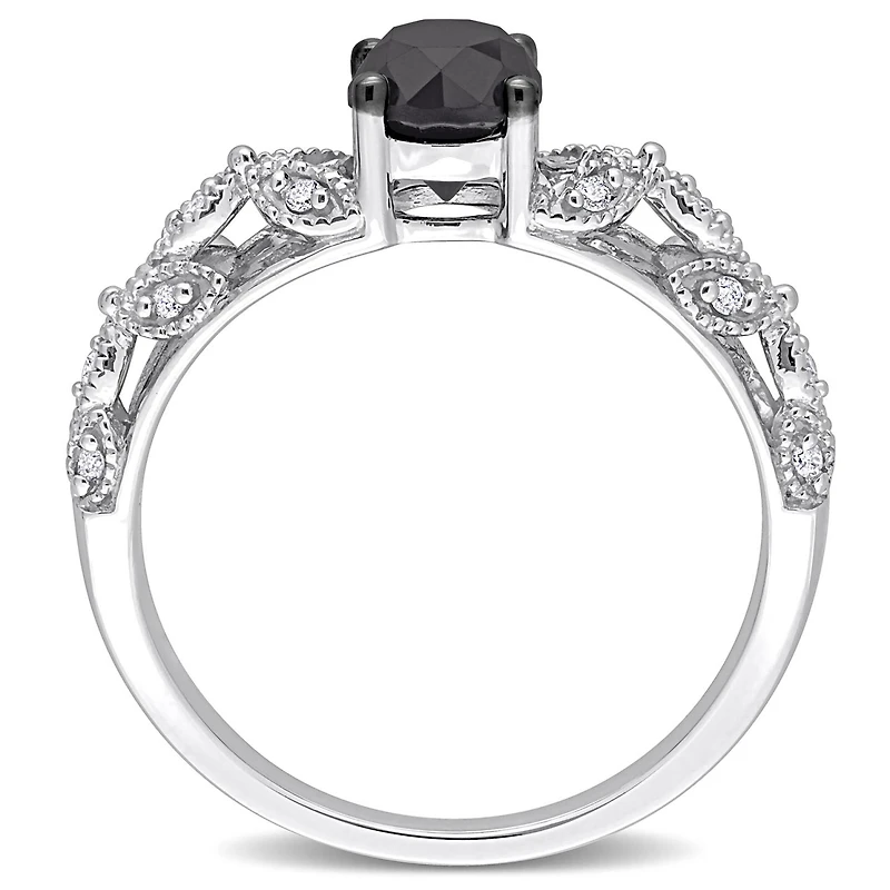 Julianna B 14K White Gold Black & White 1.00CTW Diamond Fashion Ring