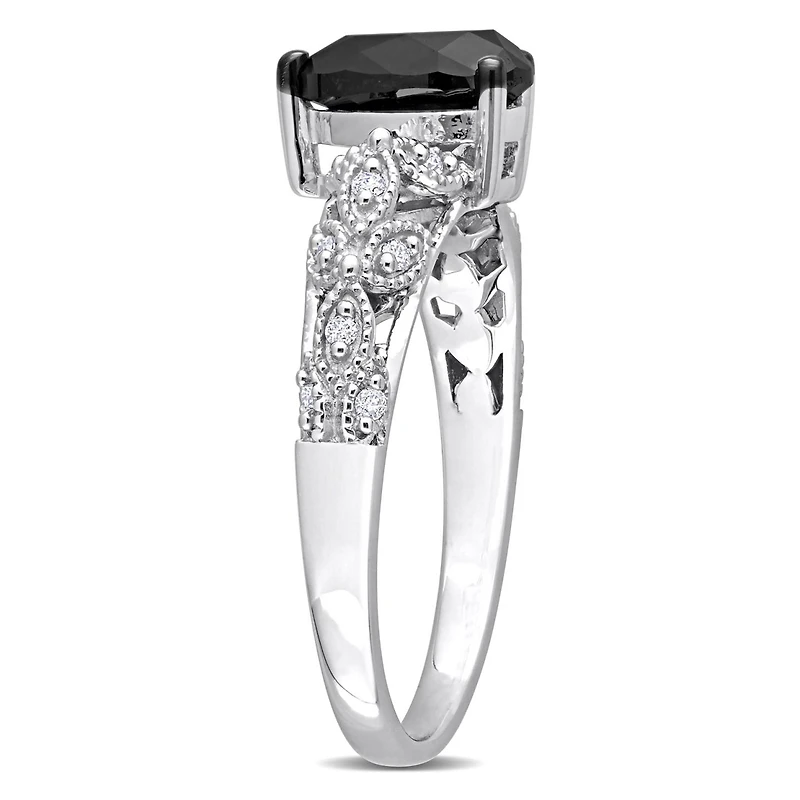 Julianna B 14K White Gold Black & White 1.03CTW Diamond Fashion Ring