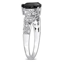 Julianna B 14K White Gold Black & White 1.03CTW Diamond Fashion Ring