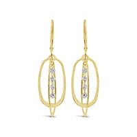 Brevani 10K Yellow Gold 0.38CTW Diamond Dangle Earrings