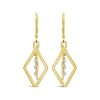 Brevani 10K Yellow Gold 0.29CTW Diamond Dangle Earrings