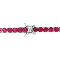 Julianna B Sterling Silver Created Ruby 7.5" Bracelet