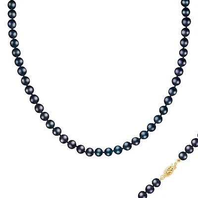 14K Yellow Gold 6-7mm Freshwater Pearl 28" Necklace