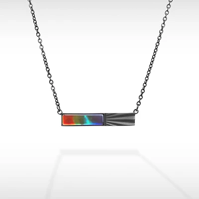 KORITE ECLIPSE Black Titanium Ammolite Pendant