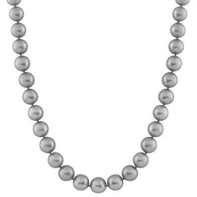 14K White Gold 6-7mm 18" Grey Freshwater Pearl Necklace