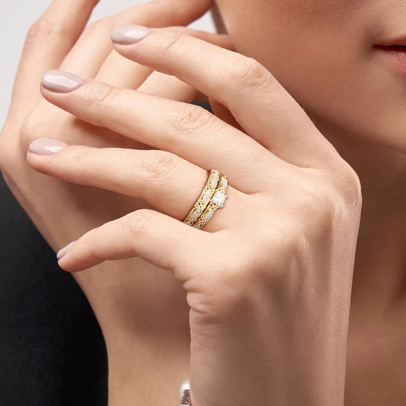 Julianna B 10K White Gold 0.33CTW Diamond Bridal Set