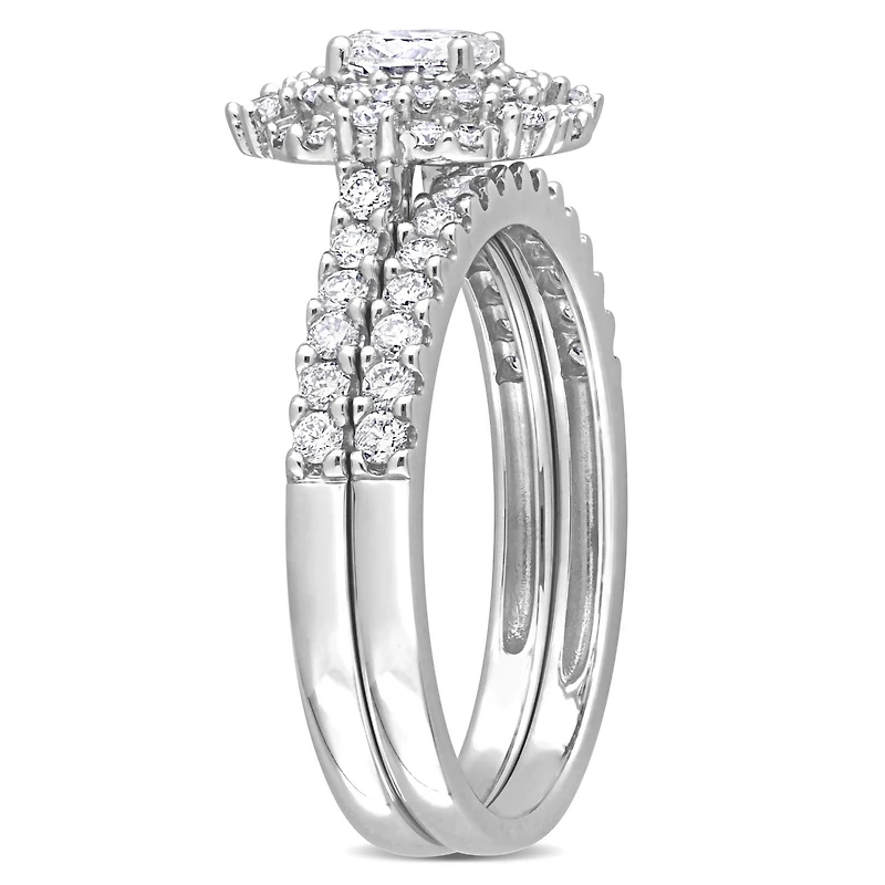Julianna B 14K White Gold 0.98CTW Diamond Oval Shaped Bridal Ring