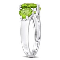Julianna B Sterling Silver Peridot Heart Ring