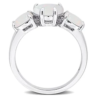 Julianna B Sterling Silver Opal Heart Ring