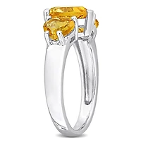 Julianna B Sterling Silver Citrine Heart Ring
