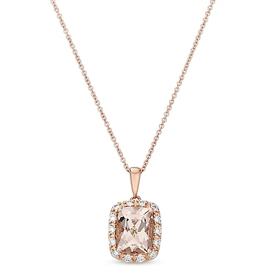 Le Vian 14K Strawberry Gold Morganite & 0.22CTW Diamond Pendant