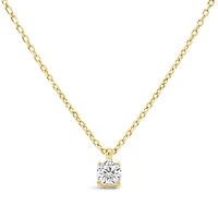 New Brilliance 10K Yellow Gold Lab Grown 0.25CT Diamond Solitaire Pendant