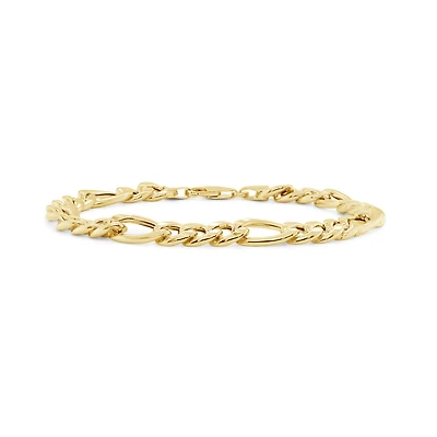 10K Yellow Gold 8.5" 7.1mm Miami Figaro Bracelet