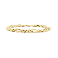 10K Yellow Gold 8.5" 7.1mm Miami Figaro Bracelet