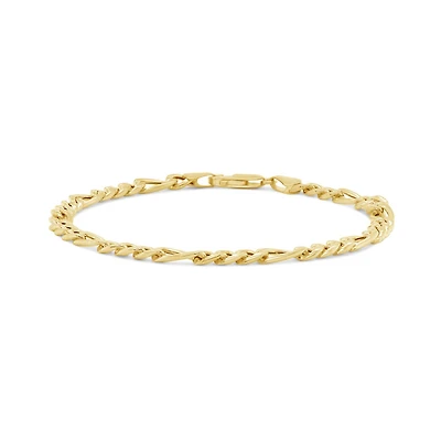 10K Yellow Gold 7.5" 4.5mm Figaro Bracelet