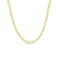 10K Yellow Gold 24" 2.6mm Super Flat Solid Curb Chain