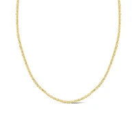10K Yellow Gold 20" 1.5mm Adjustable Wheat Chain