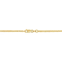 10K Yellow Gold 18" 1.4mm Solid Square Wheat Chain