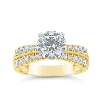 New Brilliance 14K Yellow Gold Lab Grown 2.50CTW Diamond Bridal Ring