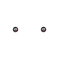 Sterling Silver 4-5mm Black Freshwater Pearl Stud Earrings