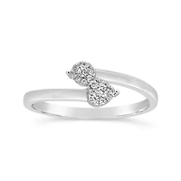 10K White Gold Diamond Promise Ring