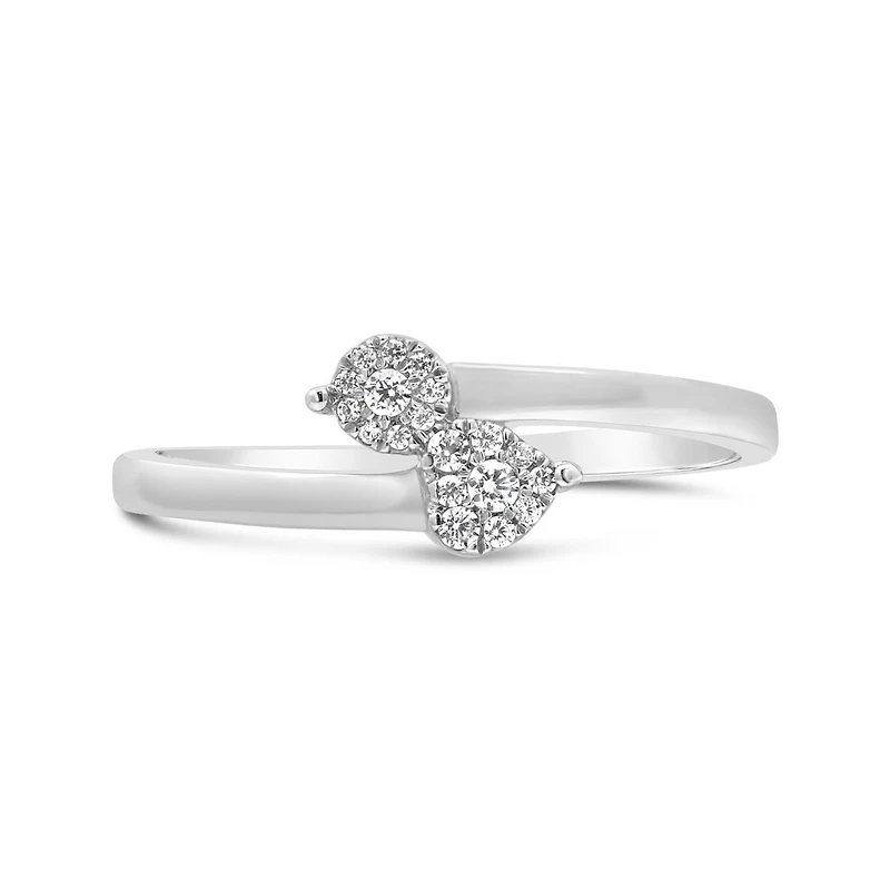 10K White Gold Diamond Promise Ring