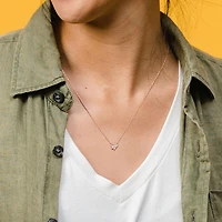 Julianna B Rose Plated Sterling Silver Morganite and Diamond Pendant