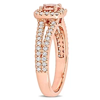 Julianna B 14K Rose Gold Morganite and Diamond Ring
