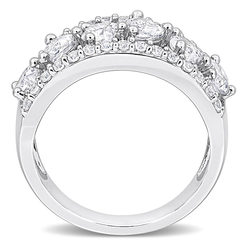 Julianna B Sterling Silver Created White Sapphire Ring