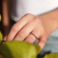 Julianna B Rose Plated Sterling Silver Smokey Quartz Ring