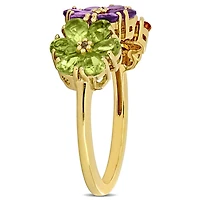 Julianna B Sterling Silver Amethyst, Citrine and Peridot Ring