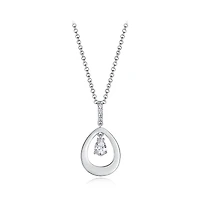 Sterling Silver Cubic Zirconia Dancing 19" Pendant