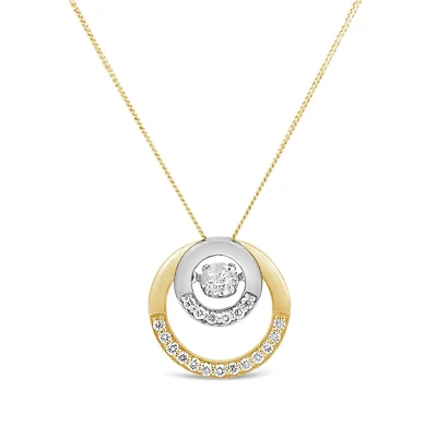 Dancing Diamonds 10K Yellow Gold Canadian 0.31CTW Diamond Pendant