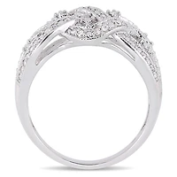 Julianna B Sterling Silver 0.24CTW Diamond Twist Band