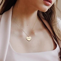 Julianna B Yellow Plated Sterling Silver Diamond Heart Mom Pendant