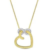 Julianna B 18K Two-Tone Gold Plated Diamond Pendant