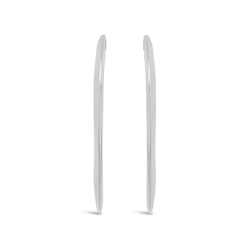 10K White Gold Large Hoop Earring