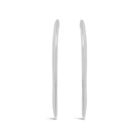 10K White Gold Large Hoop Earring